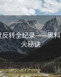 焦点热度反转全纪录——黑料网app爆火秘诀